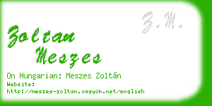 zoltan meszes business card